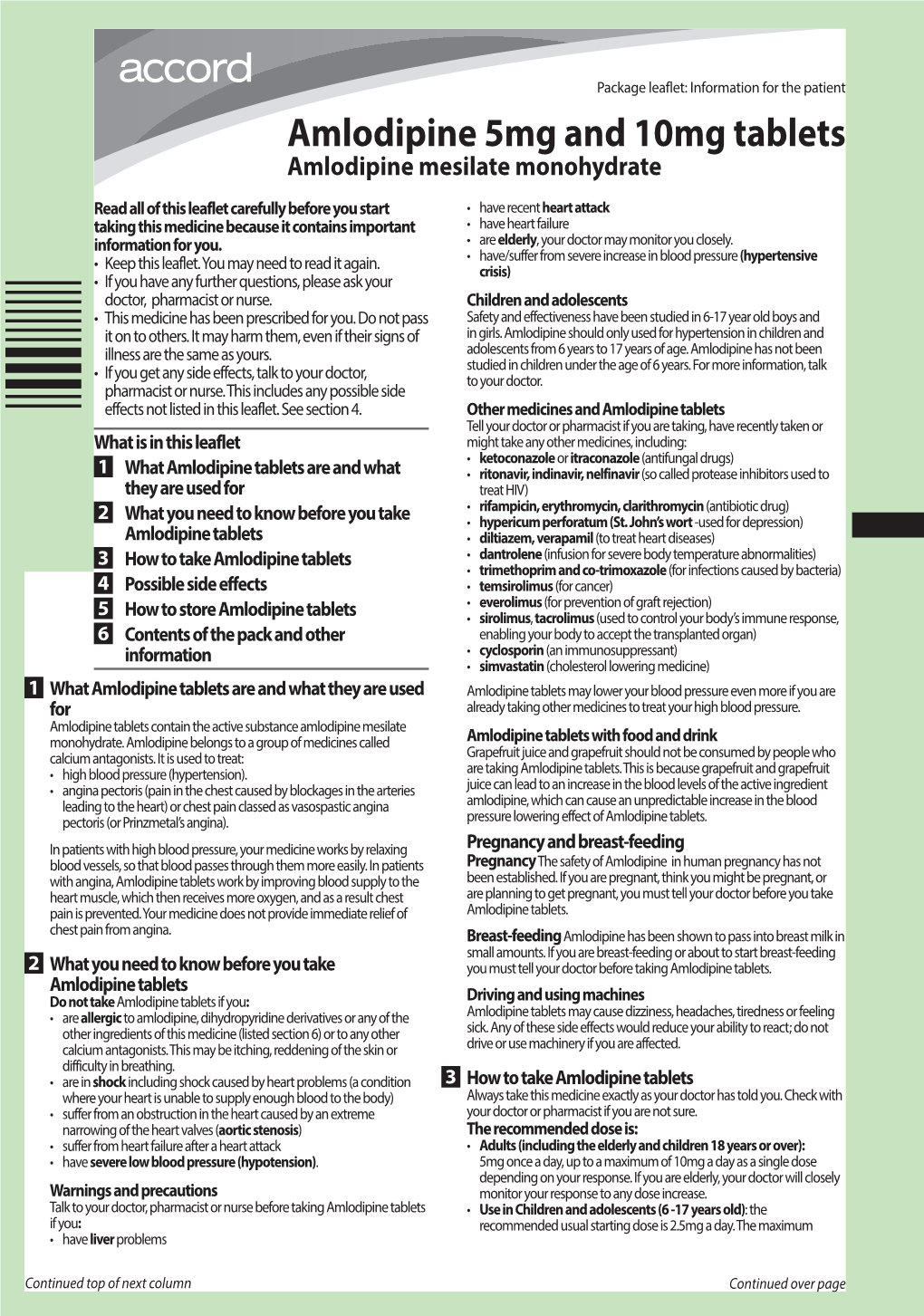 Amlodipine 5Mg and 10Mg Tablets Amlodipine Mesilate Monohydrate