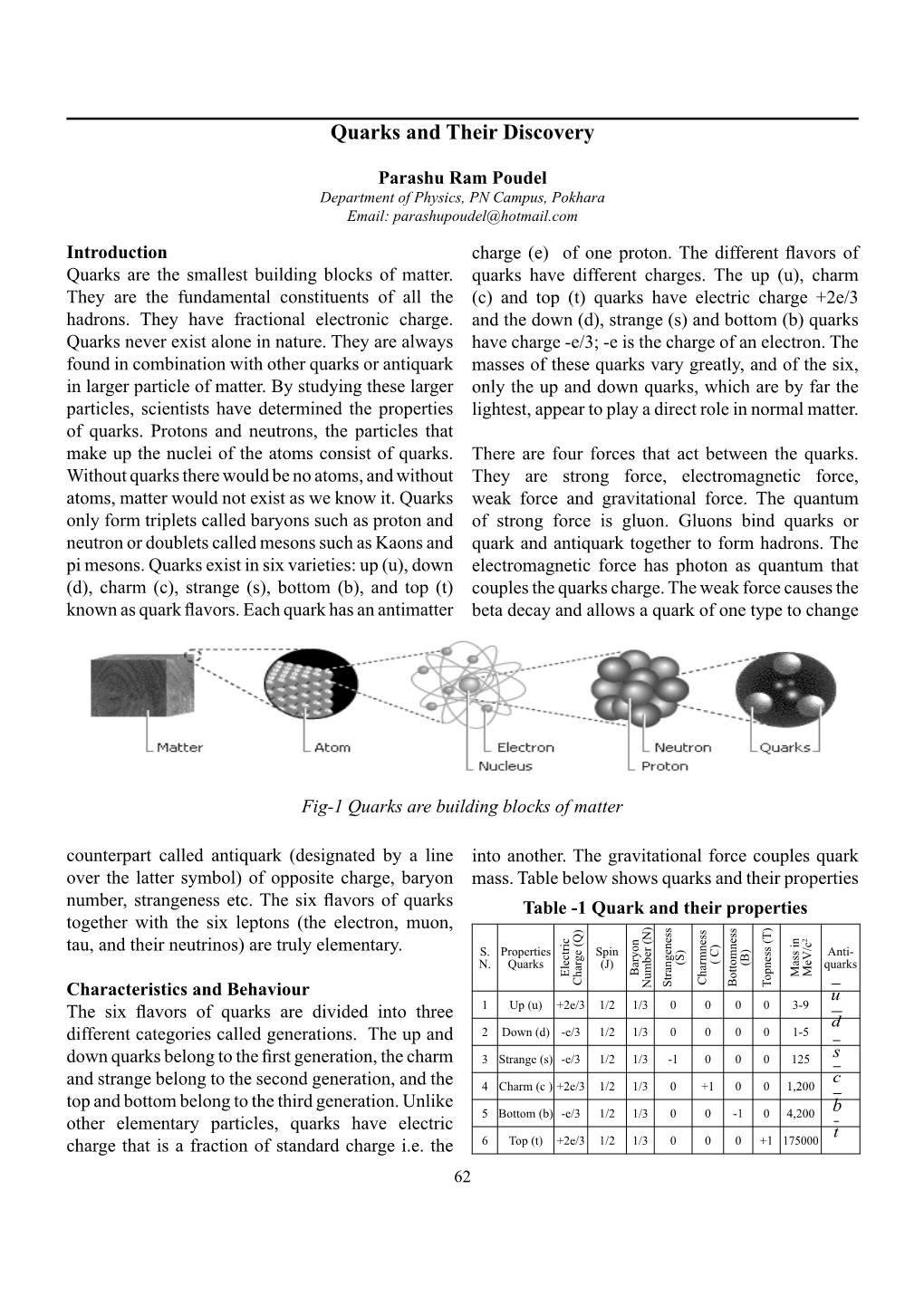 Quarks and Their Discovery