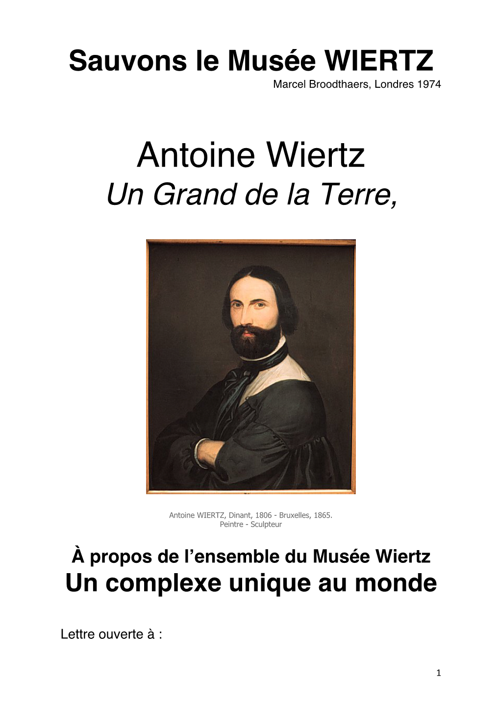 Antoine Wiertz Un Grand De La Terre