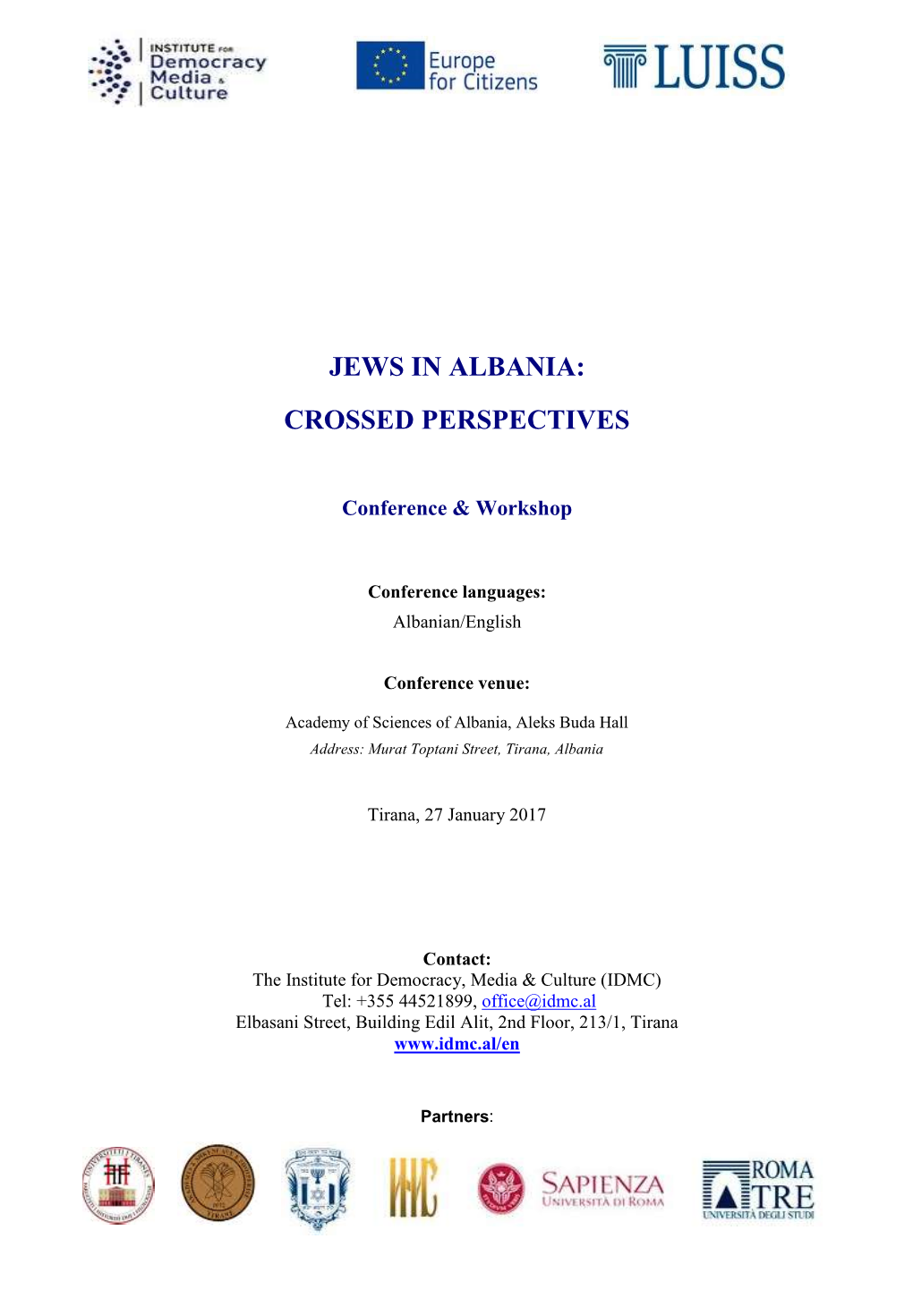 Jews in Albania: Crossed Perspectives