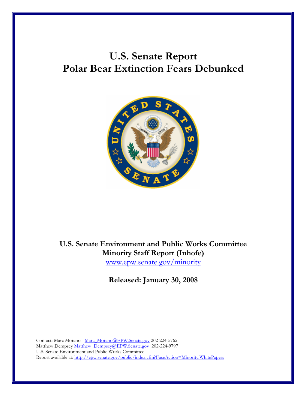 Draft Senate Report