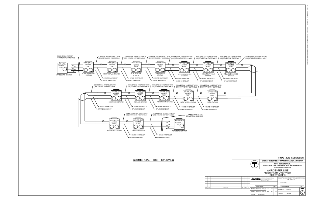 Worcester Line Fiber Path Overview Sheet 3 of 3