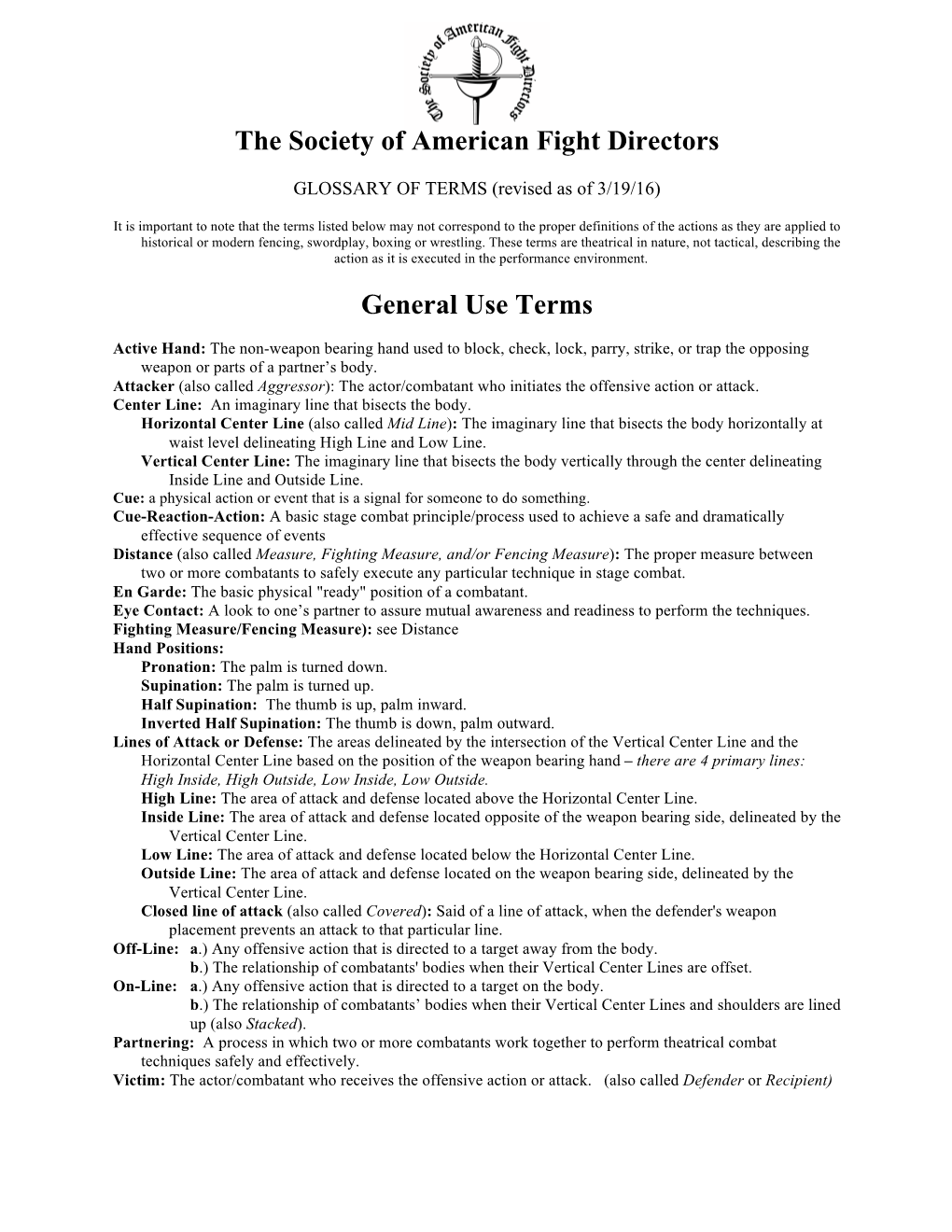 Glossary of Terms, 2016 (PDF Version)