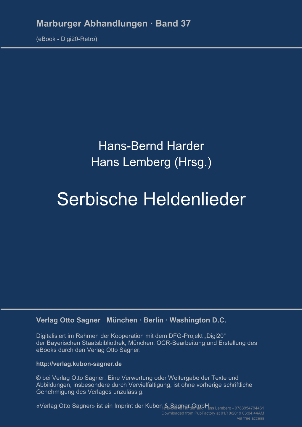 Serbische Heldenlieder