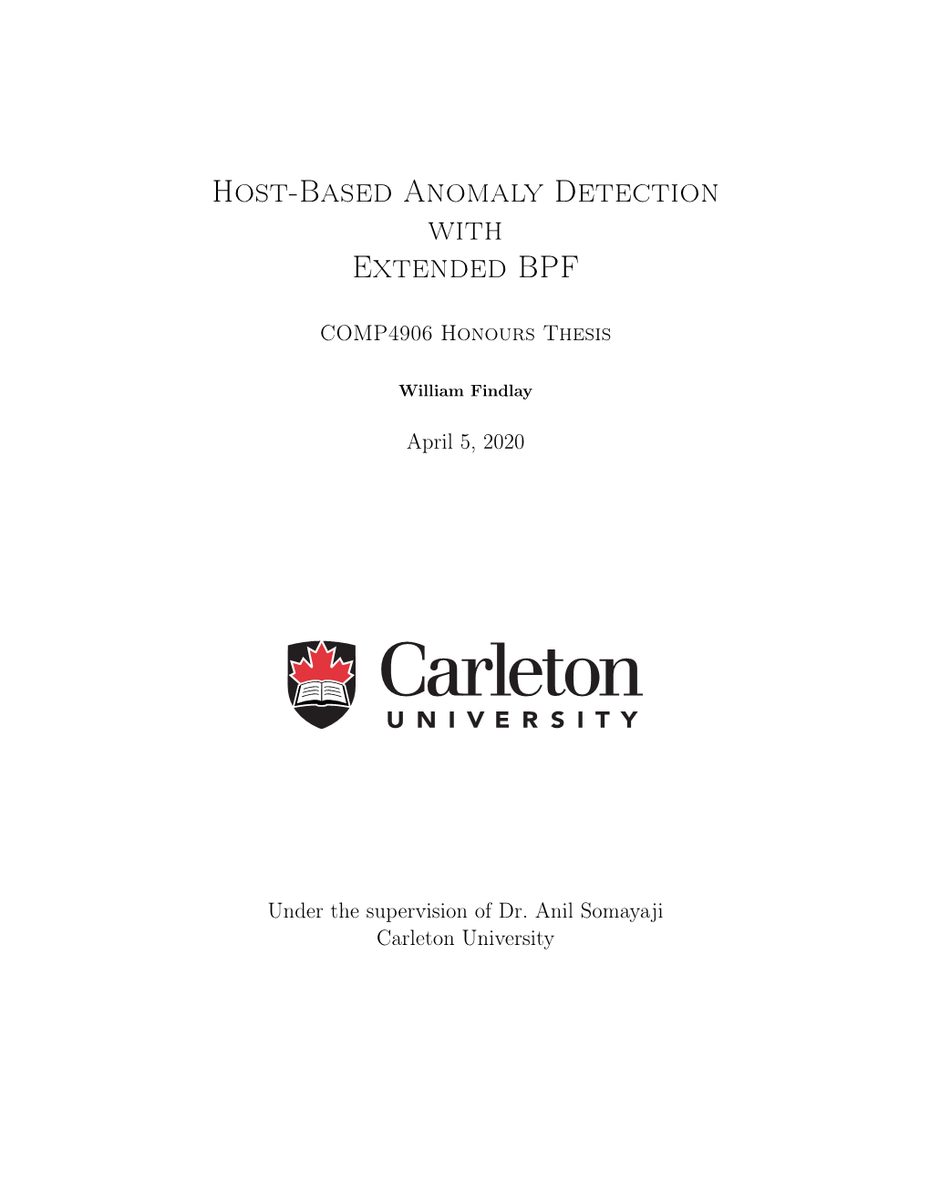 Host-Based Anomaly Detection with Extended BPF