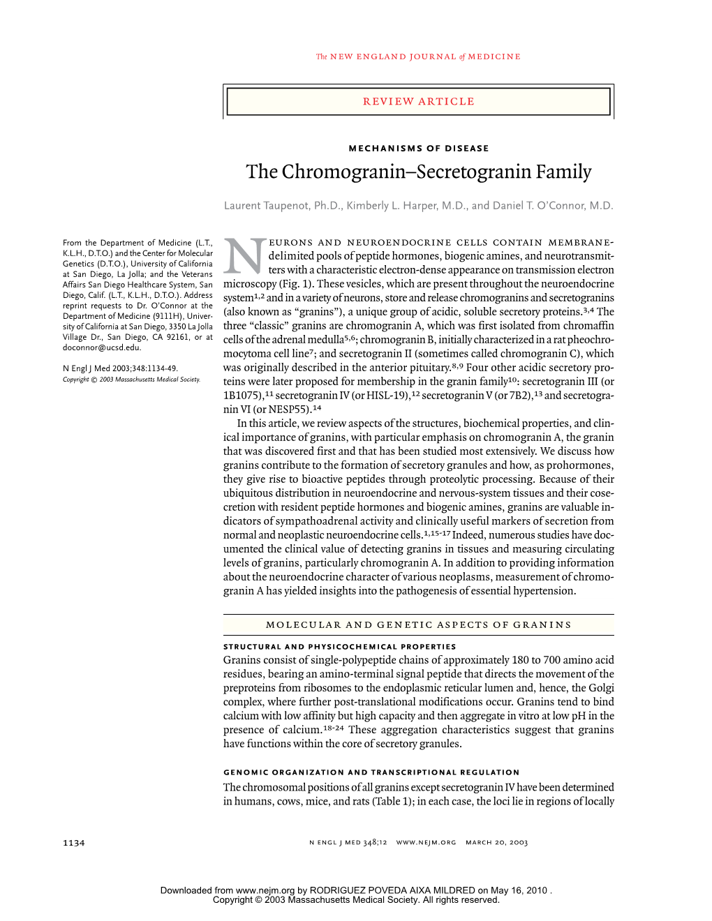 030320 the Chromogranin–Secretogranin Family