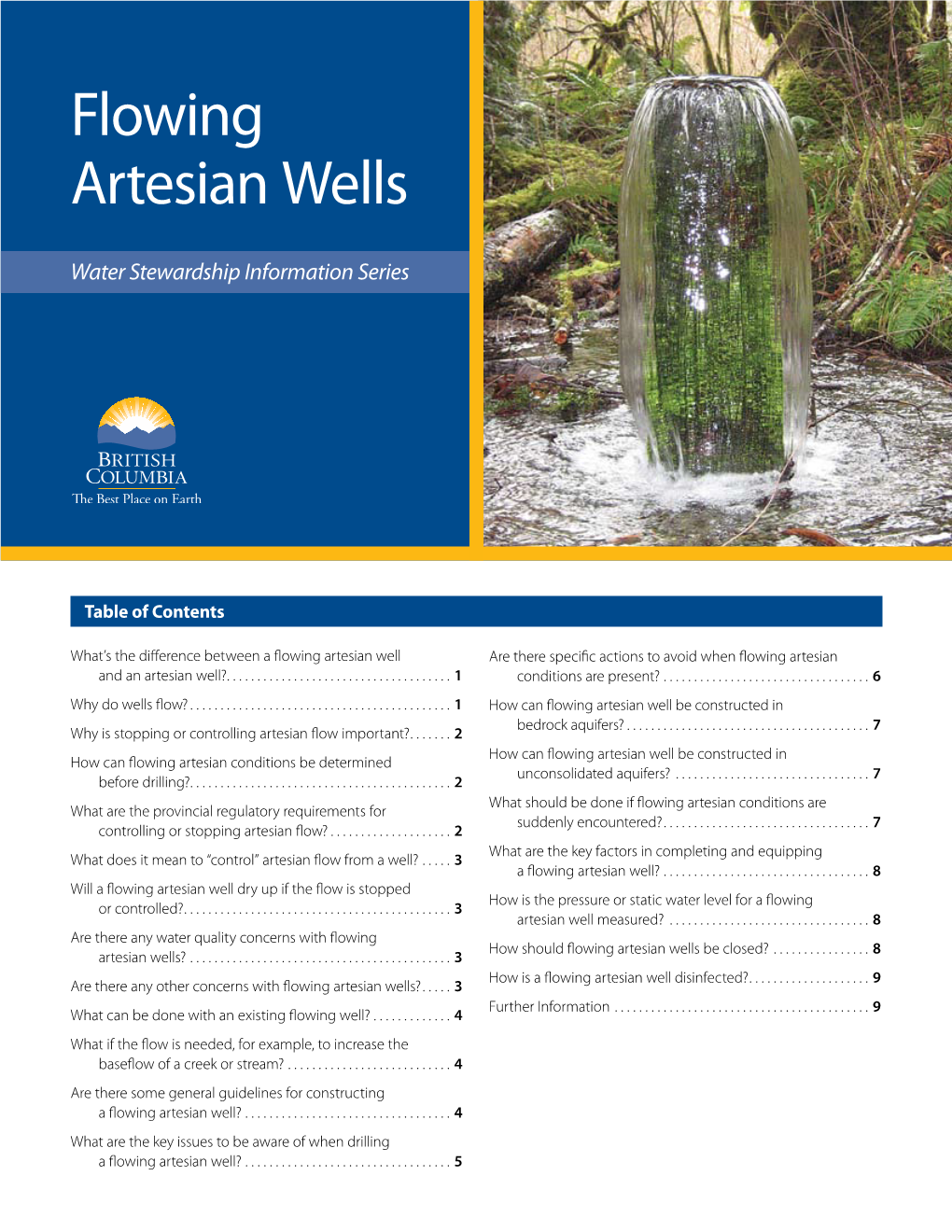 Flowing Artesian Wells