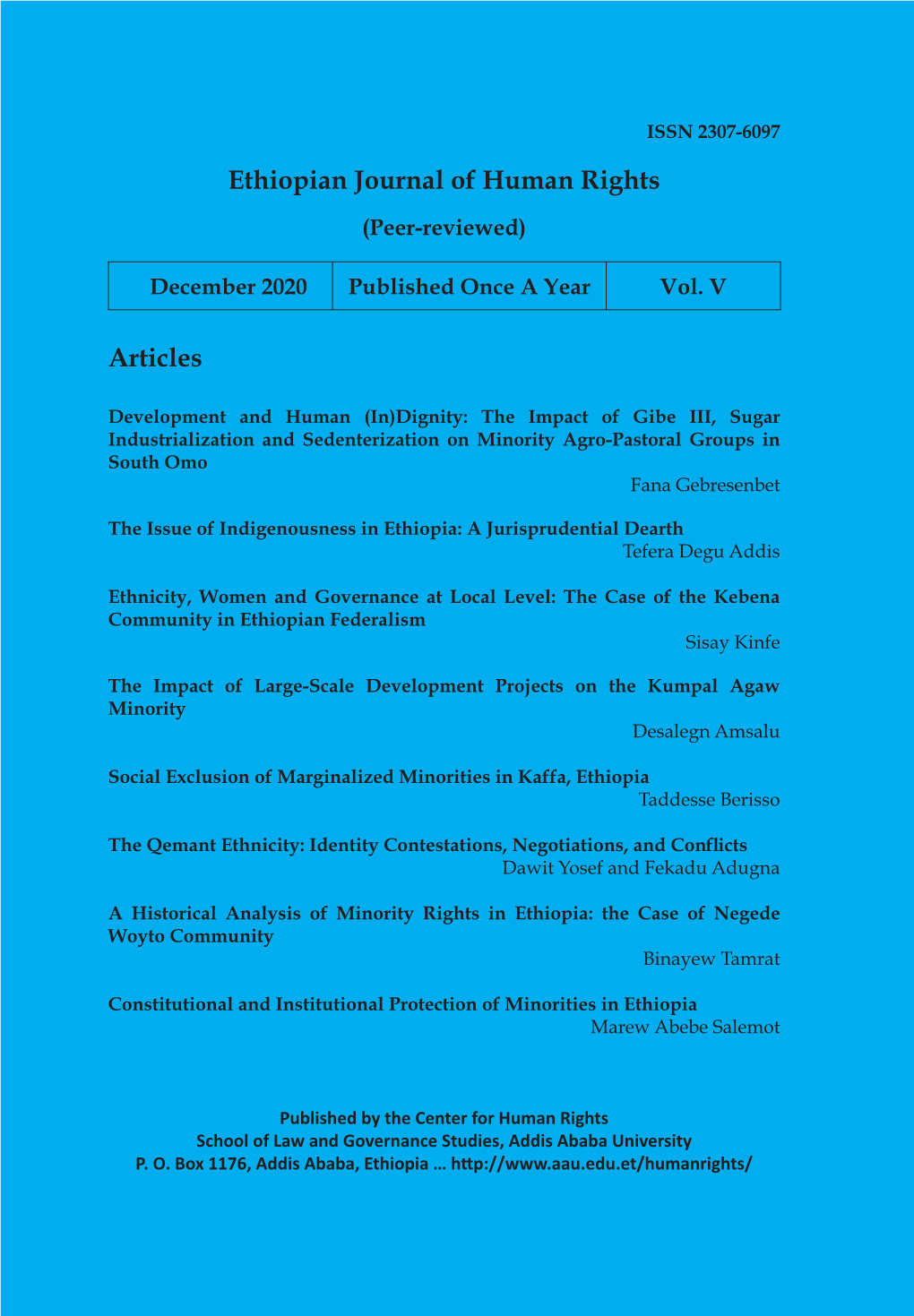 Ethiopian Journal of Human Rights Articles