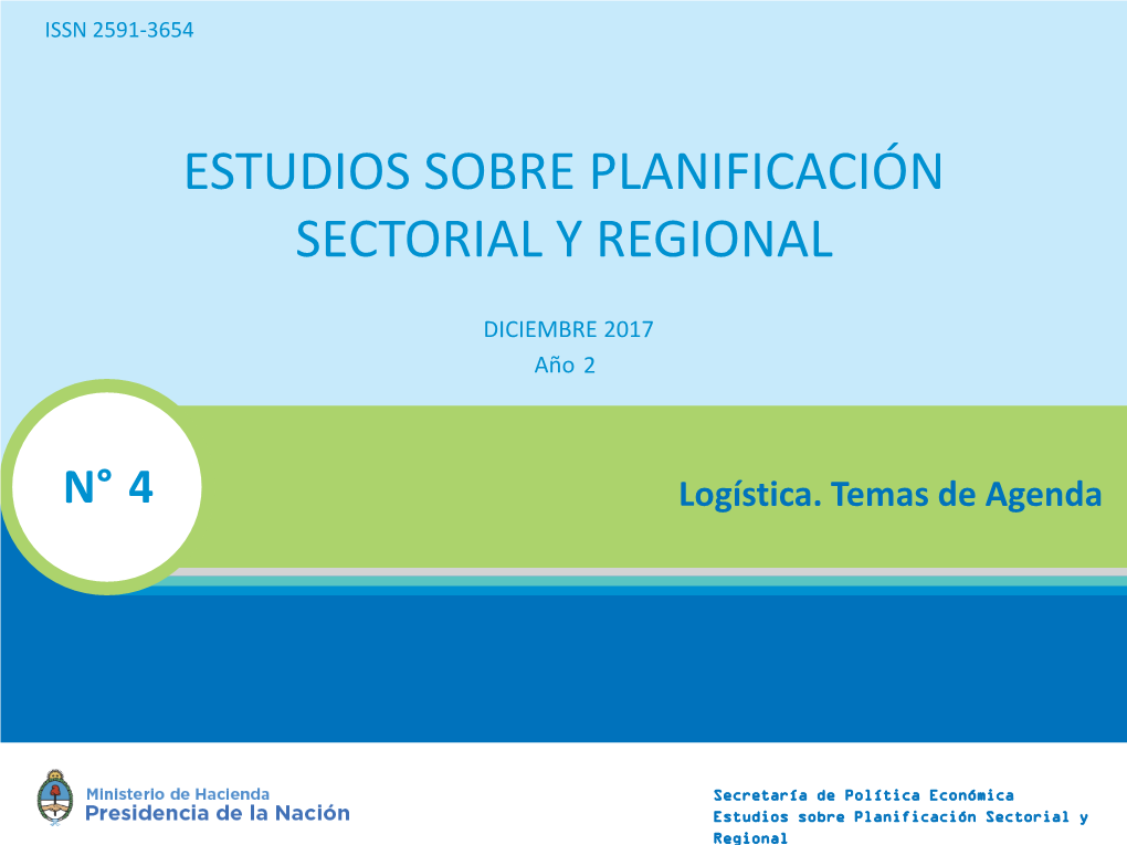 Estudios Sobre Planificación Sectorial Y Regional