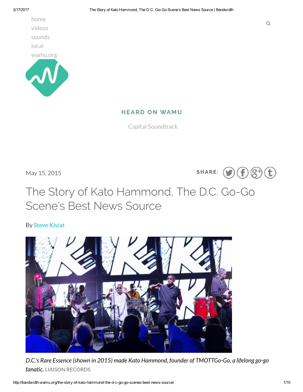 The Story of Kato Hammond, the D.C. Go-Go Scene's Best News