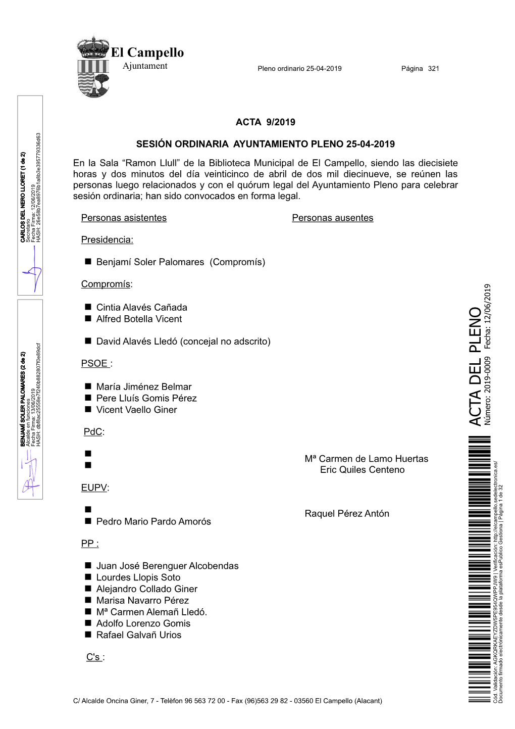 ACTA 9-2019 (Pleno Ordinario 25-04