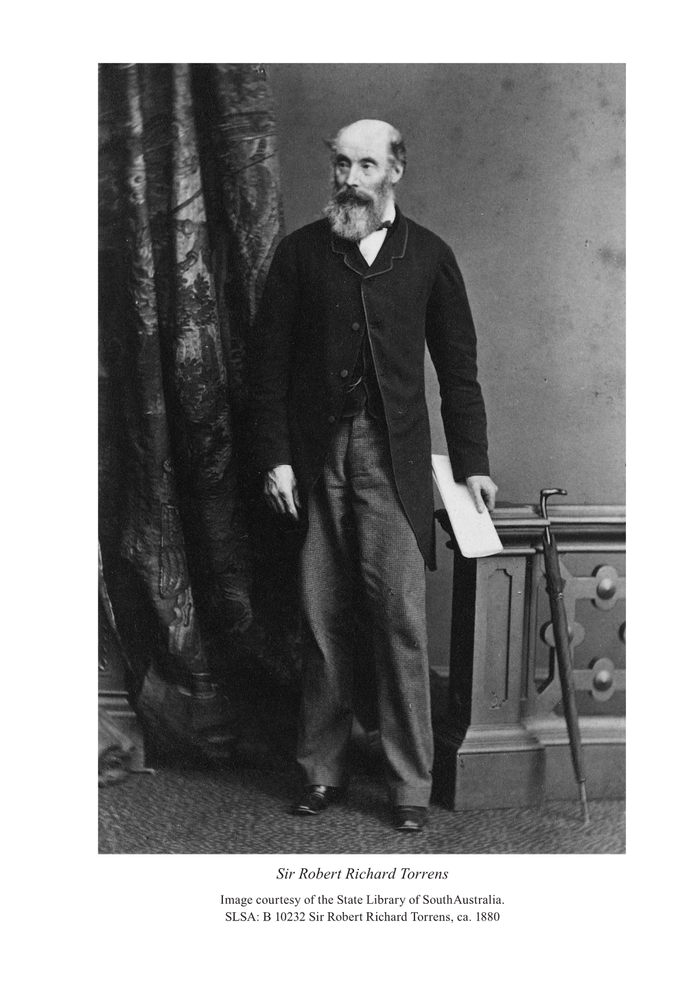 Sir Robert Richard Torrens Image Courtesy of the State Library of Southaustralia