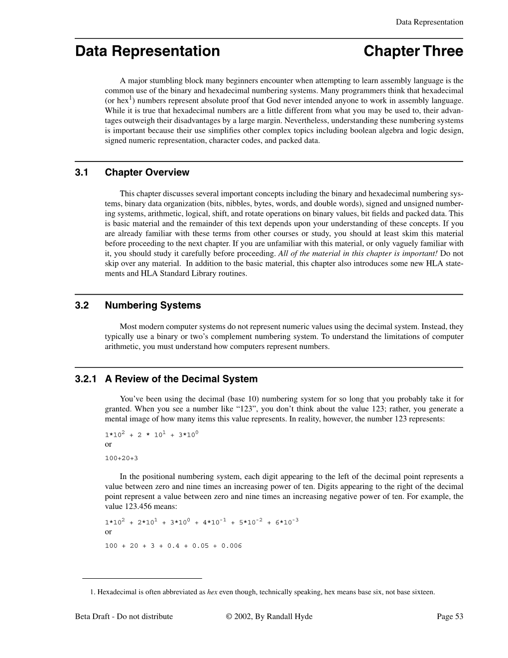 Data Representation