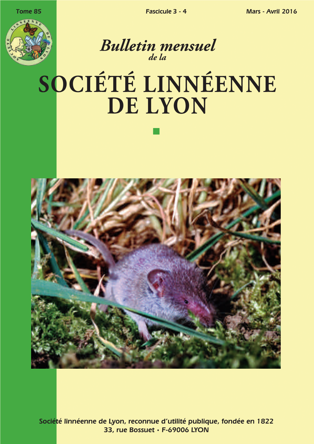 Société Linnéenne De Lyon Éenne N