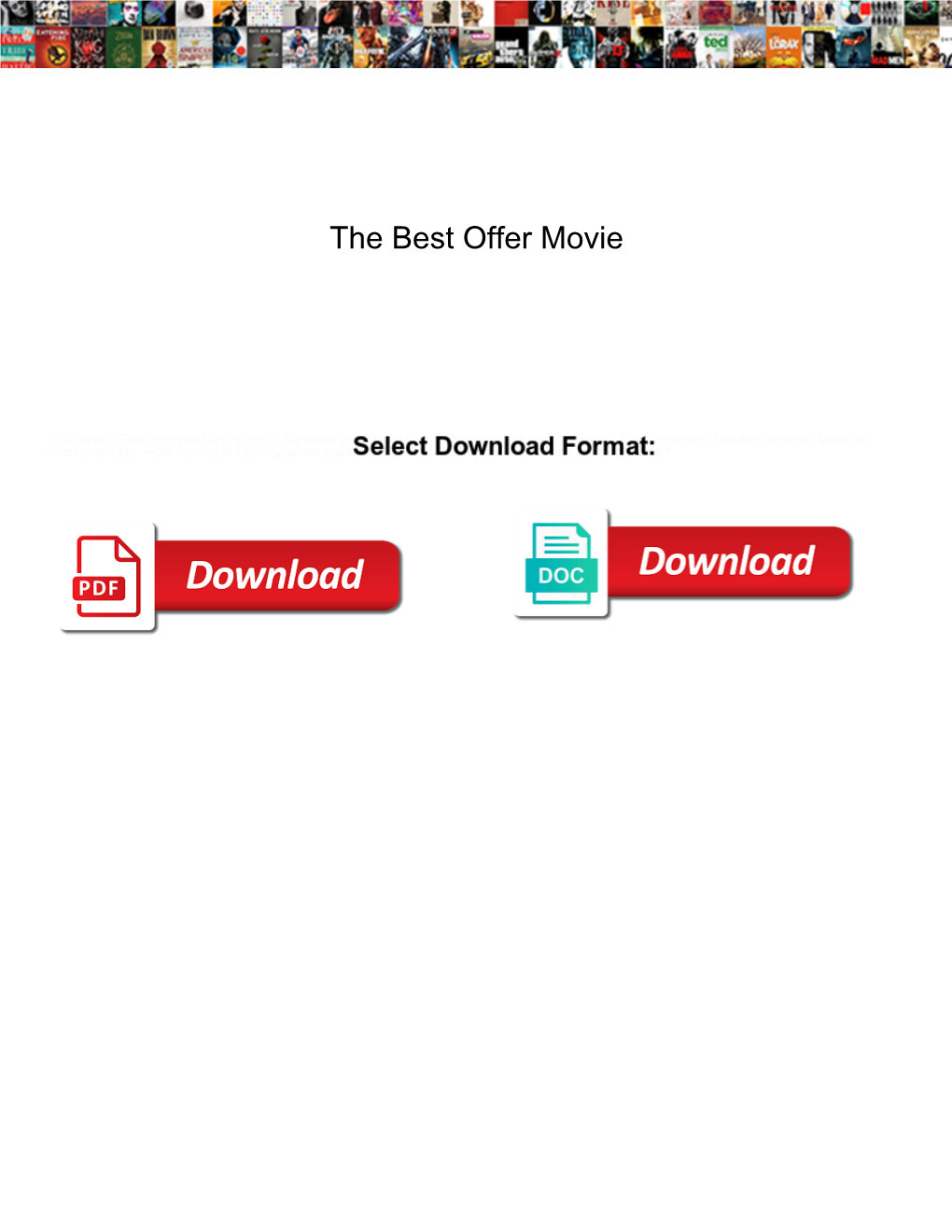 The Best Offer Movie