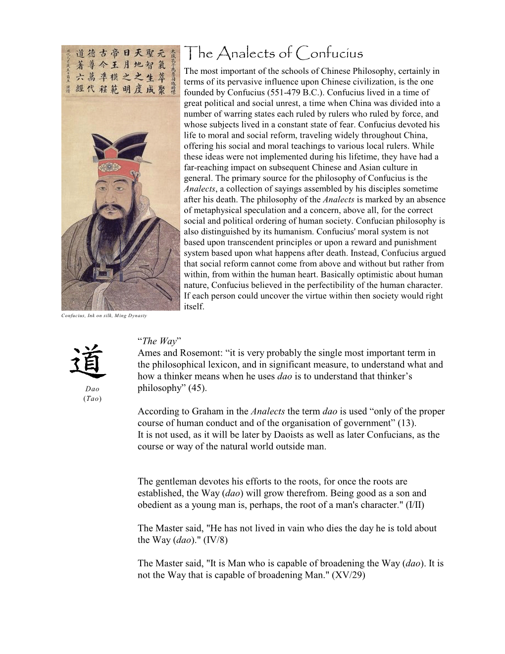 The Analects of Confucius