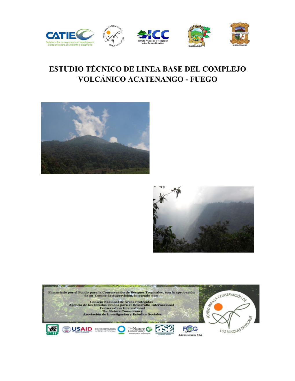 Estudio Técnico De Linea Base Del Complejo Volcánico Acatenango - Fuego