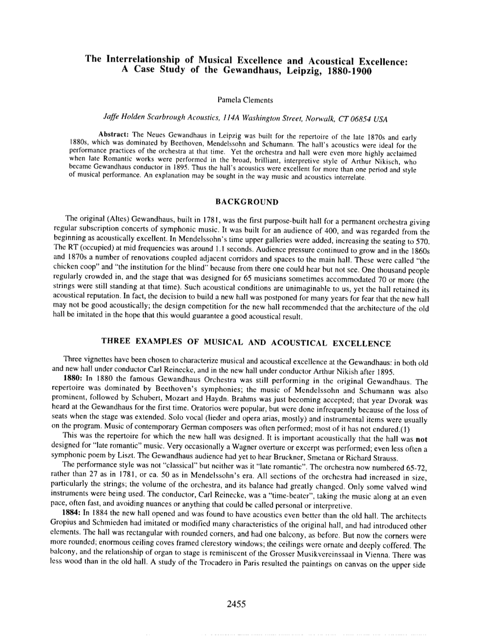 A Case Study of the Gewandhaus, Leipzig, 1880-1900