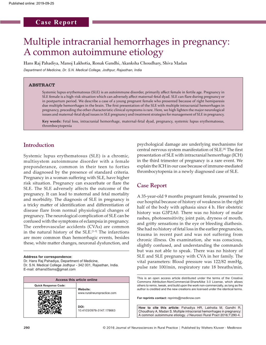 Multiple Intracranial Hemorrhages in Pregnancy