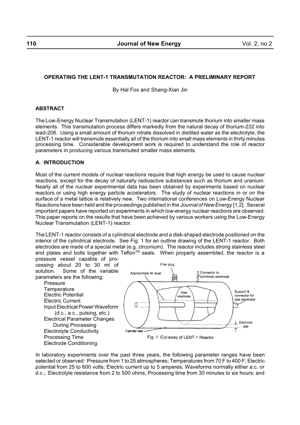 110 Journal of New Energy Vol. 2, No 2