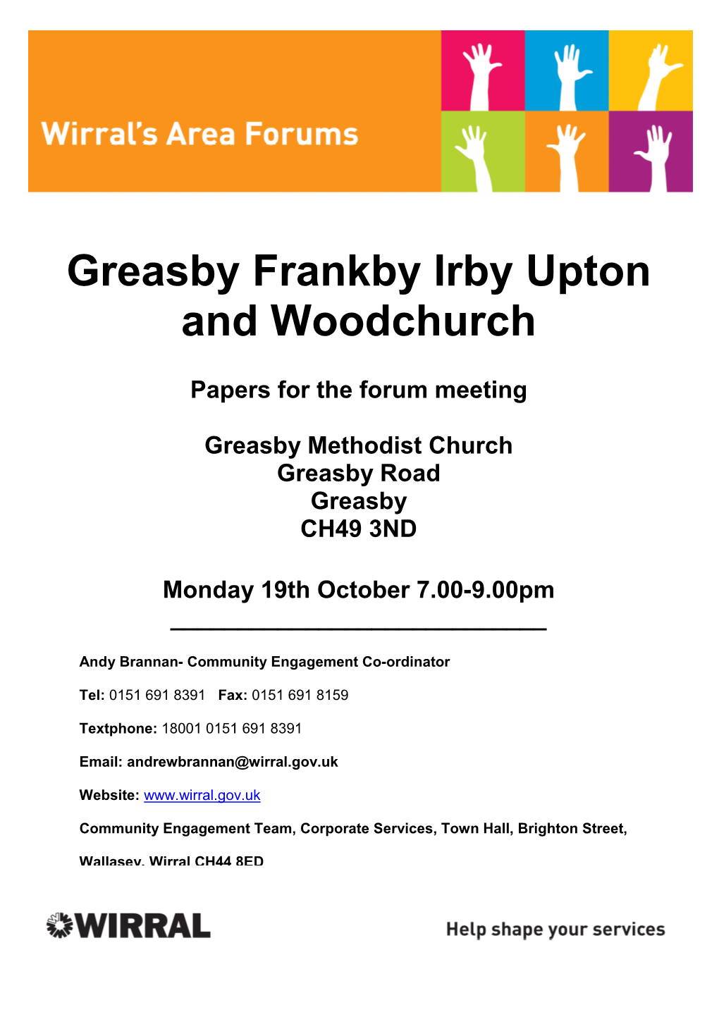 Greasby Frankby Irby Upton and Woodchurch