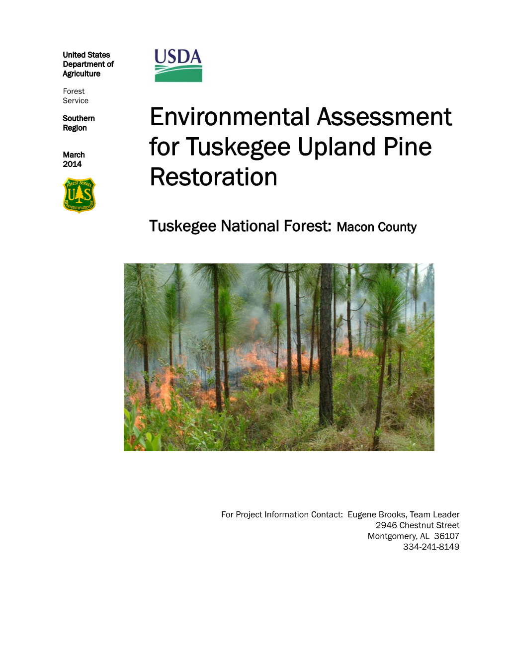 Environmental Assessment for Tuskegee Upland Pine Restoration