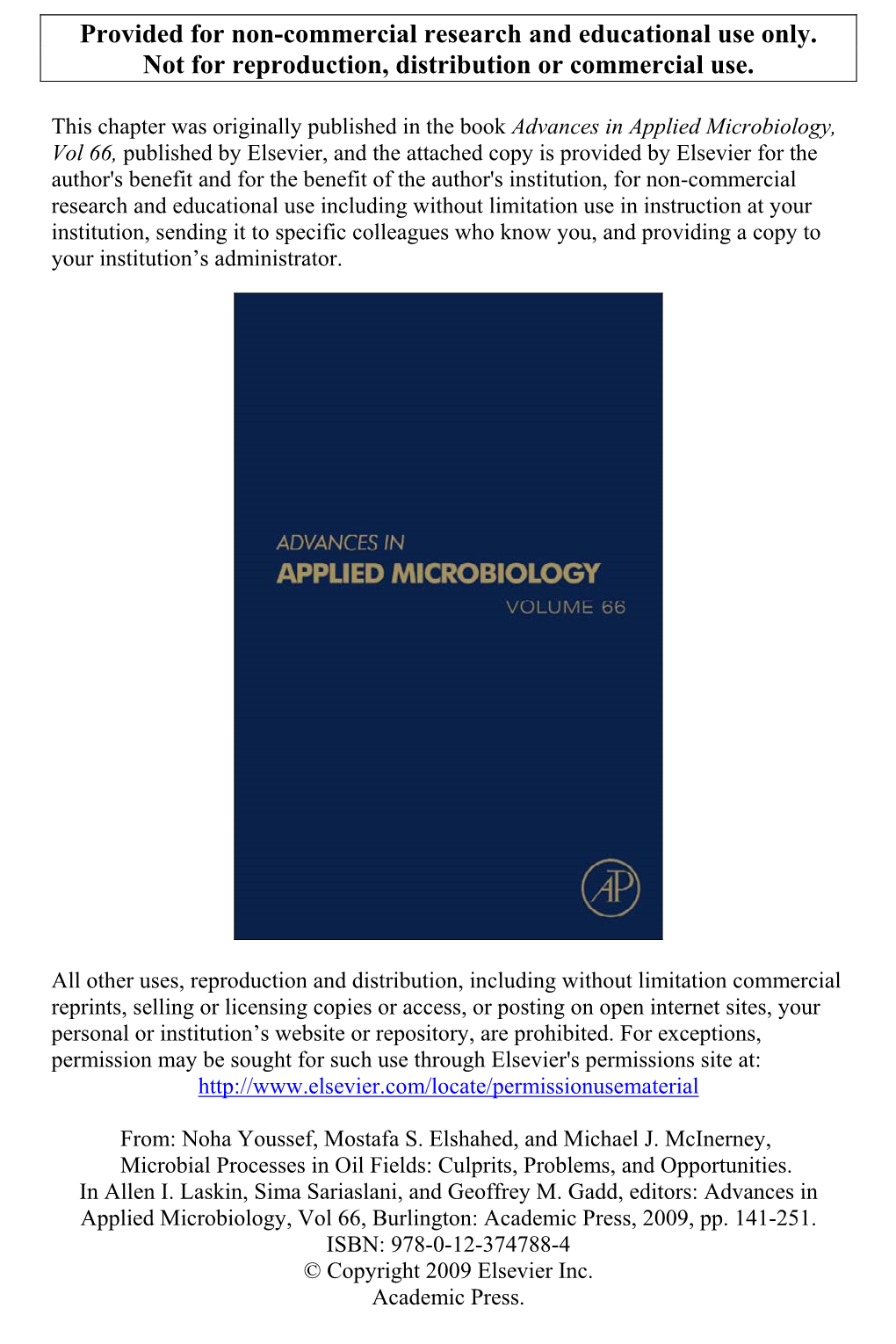 Microbial Processes in Oil Fields: Culprits, Problems, and Opportunities