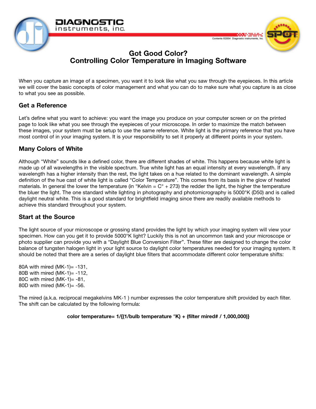 Got Good Color? Controlling Color Temperature in Imaging Software