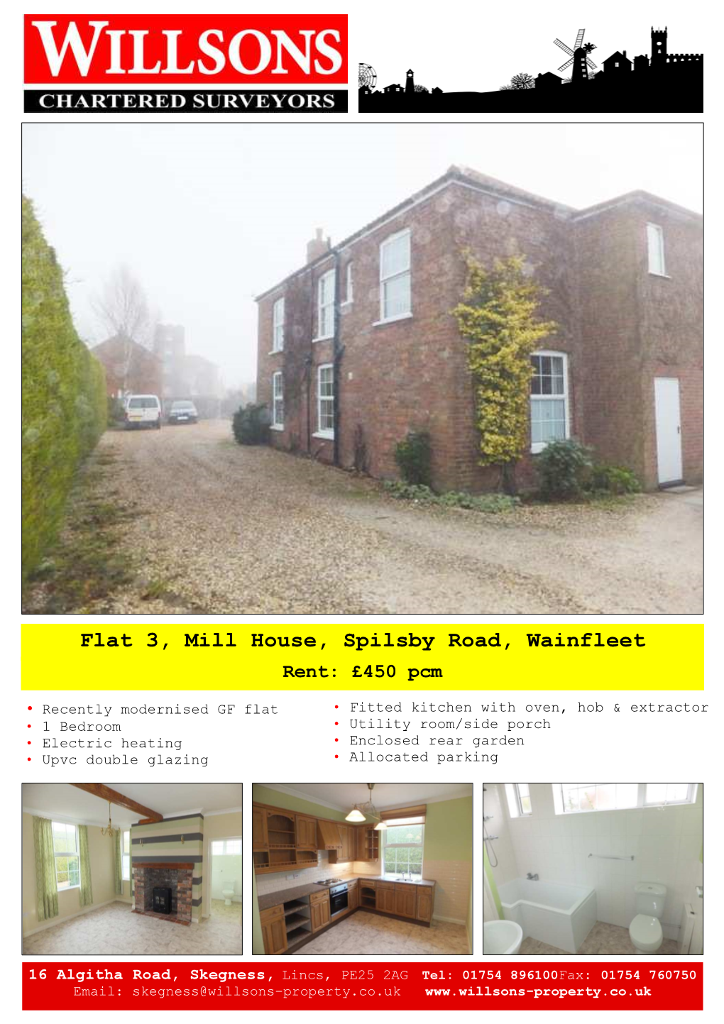 Flat 3, Mill House, Spilsby Road, Wainfleet