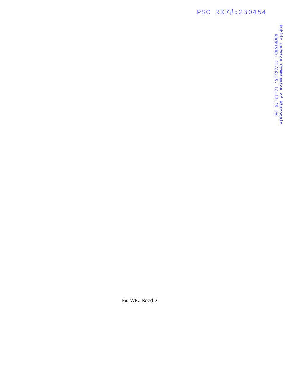 PSC REF#:230454 Public Service Commission of Wisconsin RECEIVED: 01/26/15, 12:13:35 PM