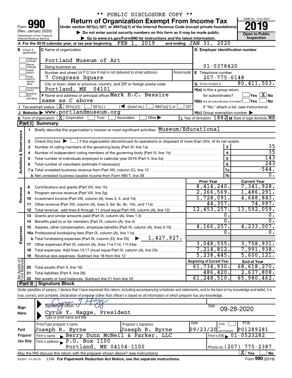 Return of Organization Exempt from Income Tax OMB No