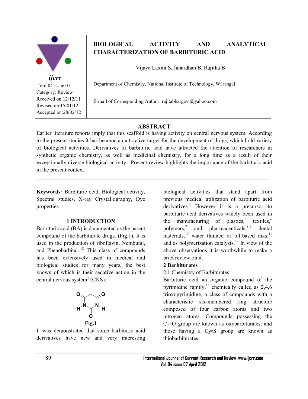 89 Abstract Biological Activity and Analytical