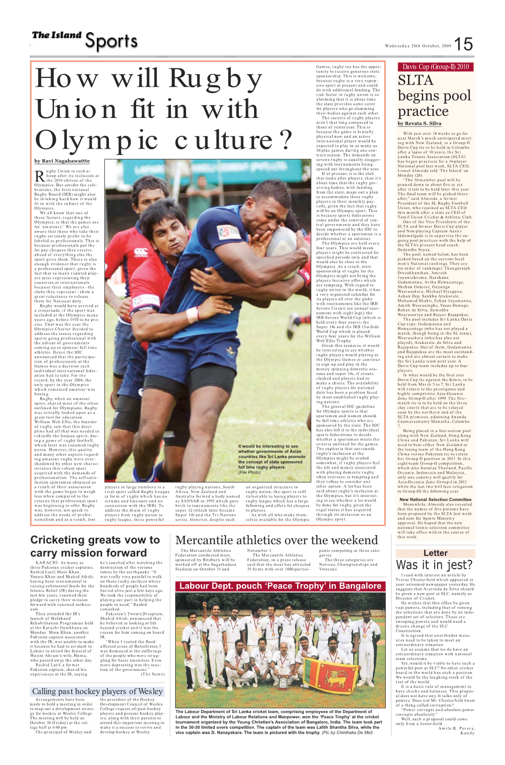 How Will Rugby Union Fit in with Olympic Culture?