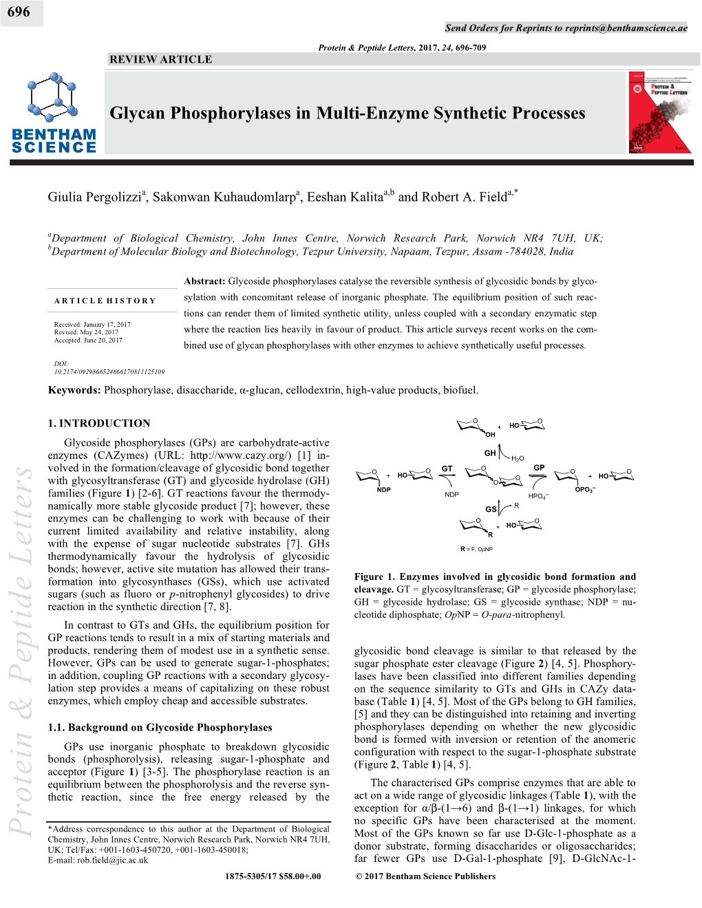 Protein & Peptide Letters