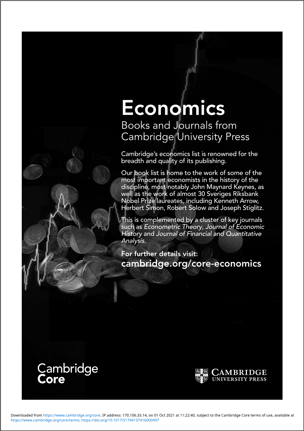 Economics Books and Journals from Cambridge University Press