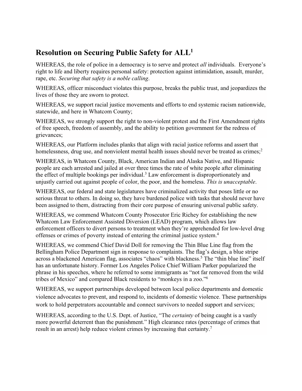 2020-11-28 Resolution on Securing Public Safety For