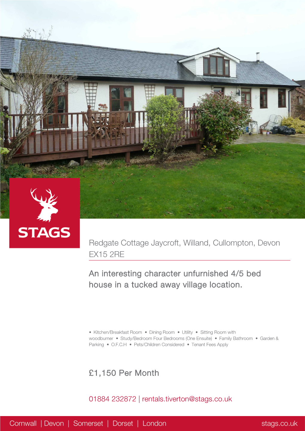 Redgate Cottage Jaycroft, Willand, Cullompton, Devon EX15 2RE An