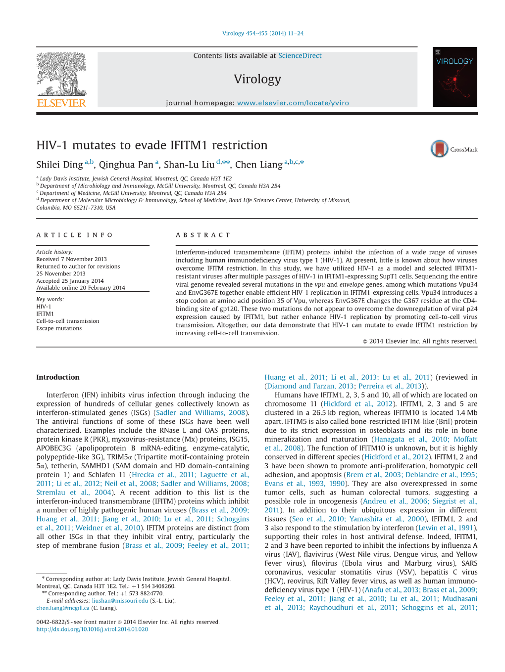 HIV-1 Mutates to Evade IFITM1 Restriction