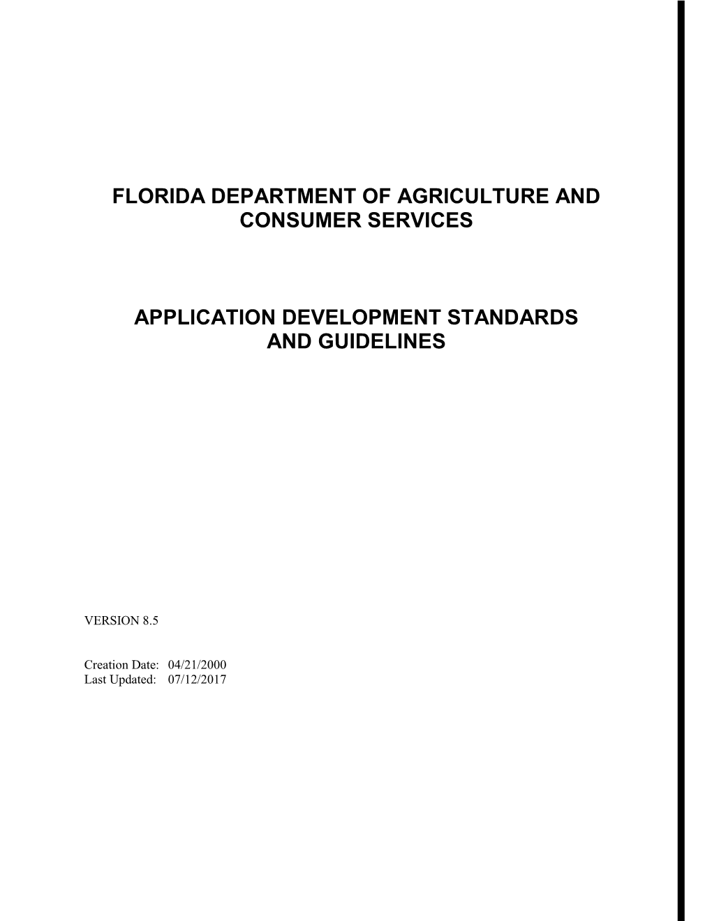 Application Development Standards and Guidelines