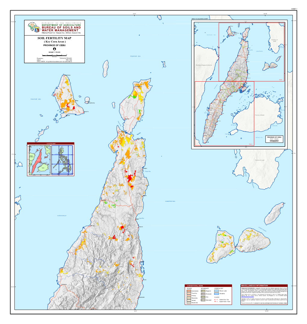 SOIL FERTILITY MAP ! Province of ( Key Corn Areas ) ^Bogo Leyte