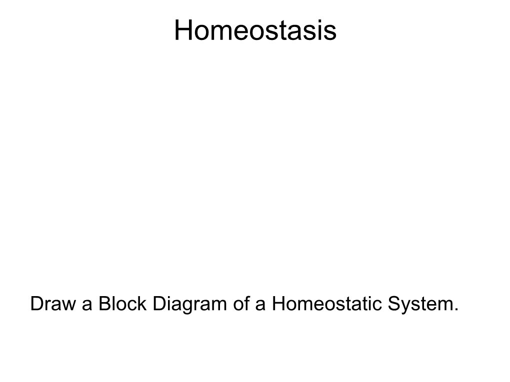 Homeostasis: Thermoregulation