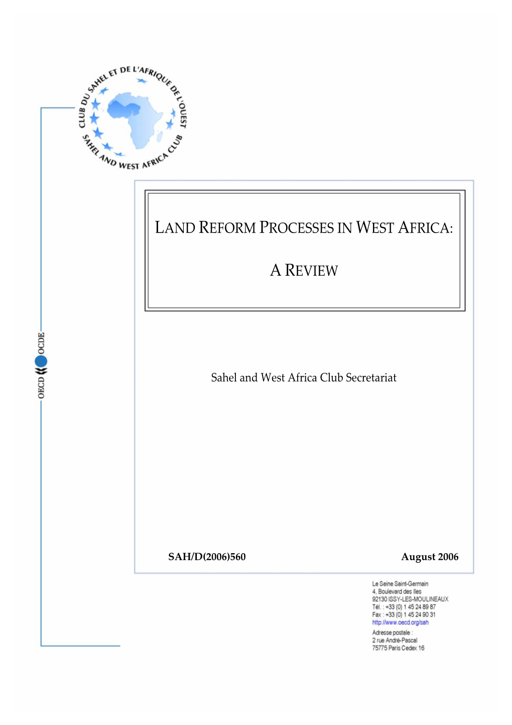 Land Reform Processes in West Africa: a Review