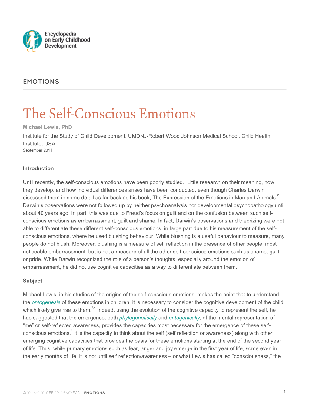 The Self-Conscious Emotions