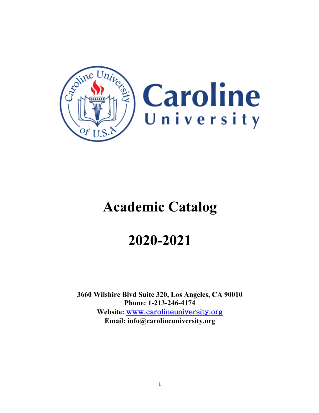 Academic Catalog 2020-2021