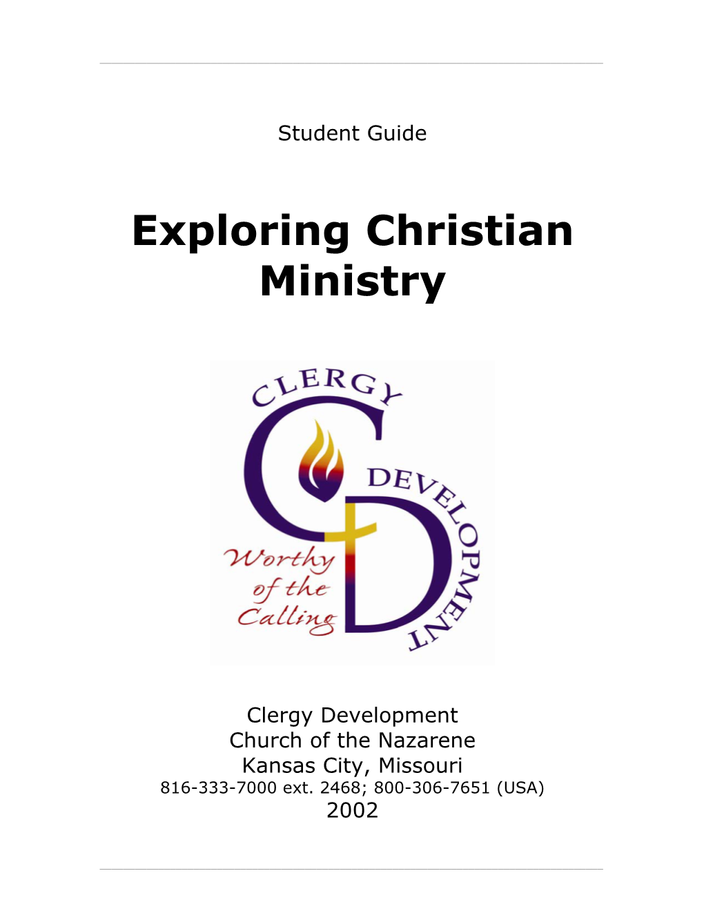Exploring Christian Ministry