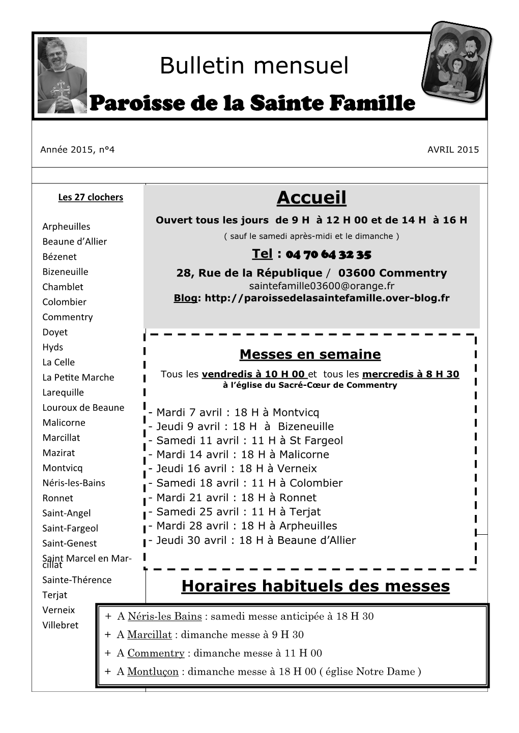 Bulletin Mensuel Paroisse De La Sainte Famille