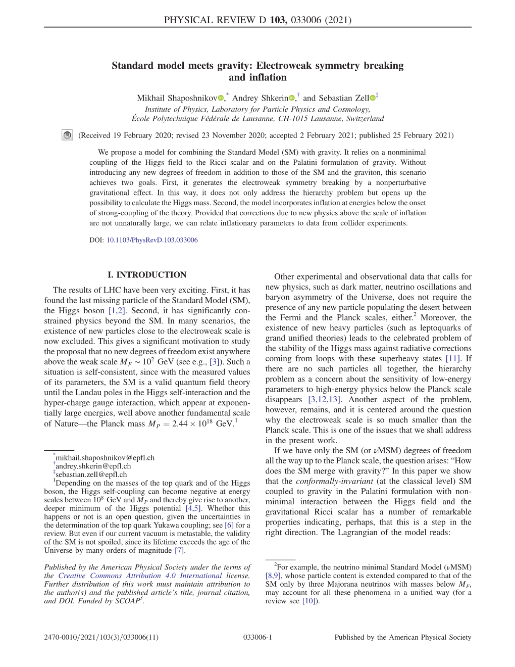 Standard Model Meets Gravity: Electroweak Symmetry Breaking and Inflation