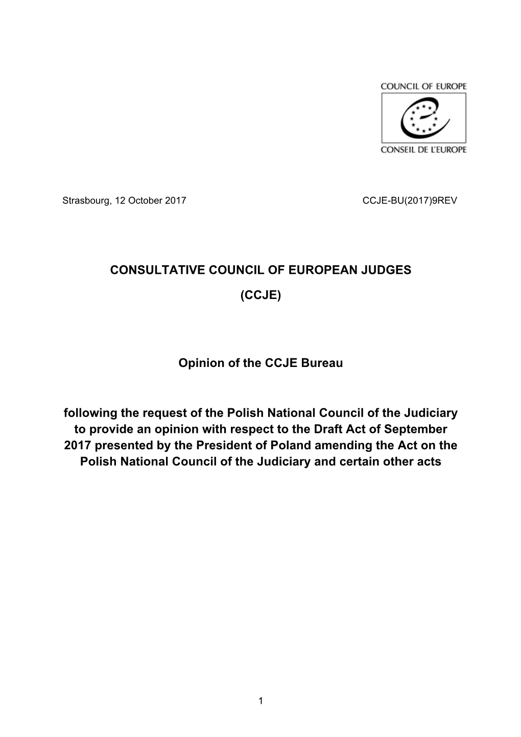 Consultative Council of European Judges (Ccje