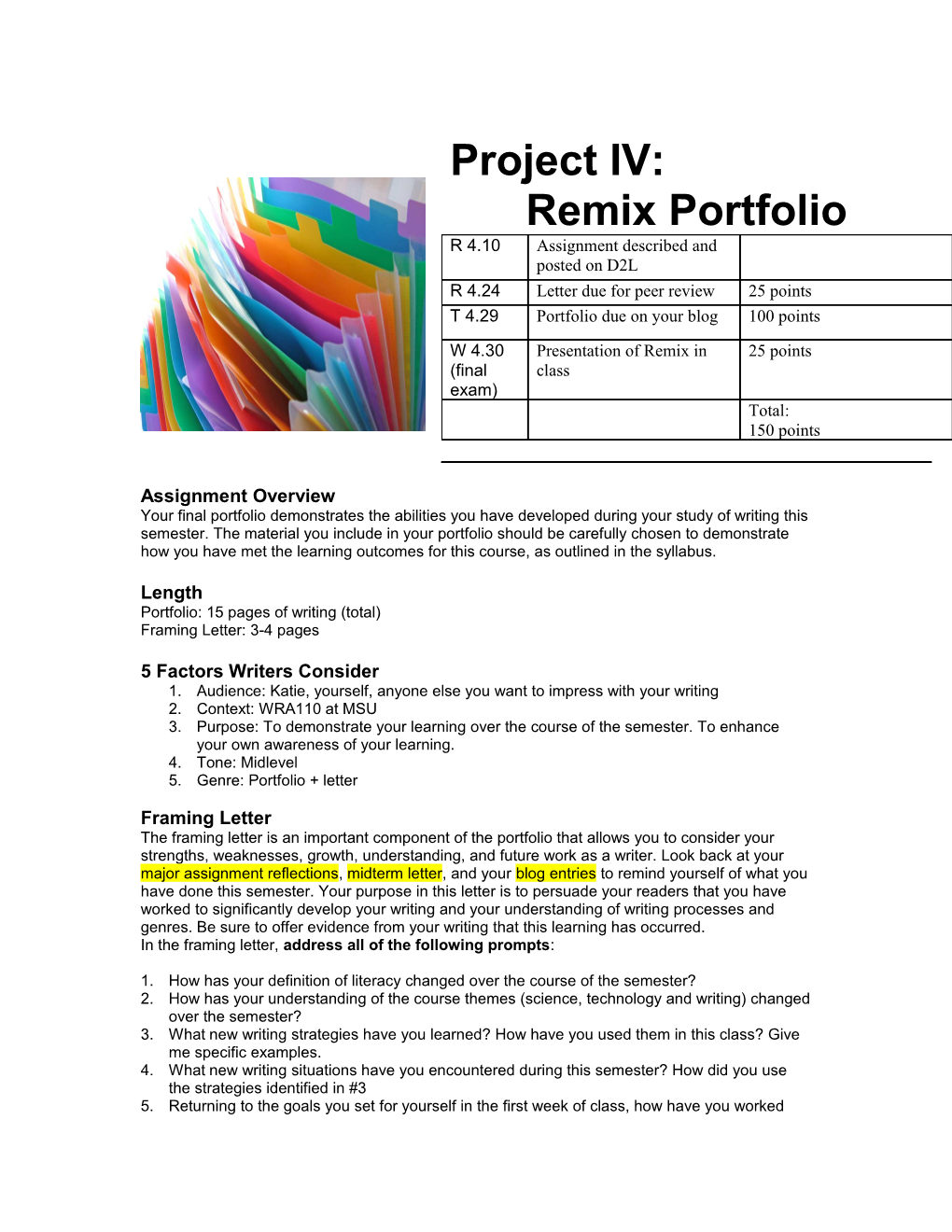 Assignment Overview