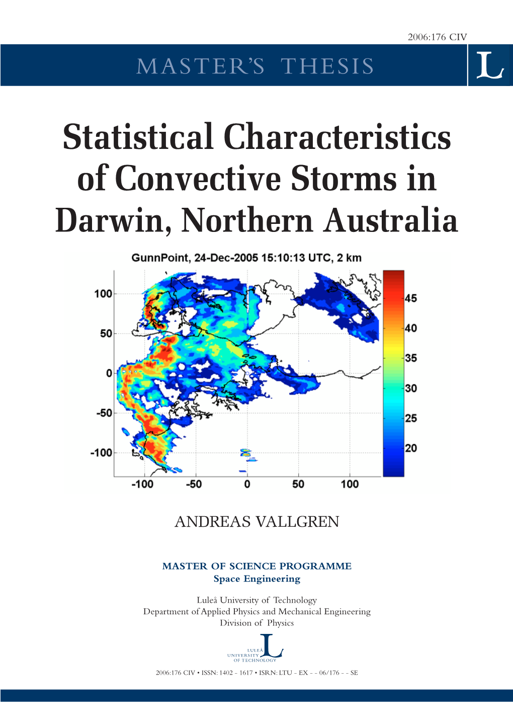 Statistical Characteristics of Convective Storms in Darwin, Northern Australia